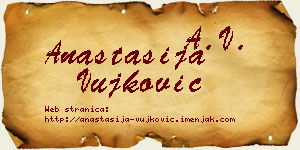 Anastasija Vujković vizit kartica
